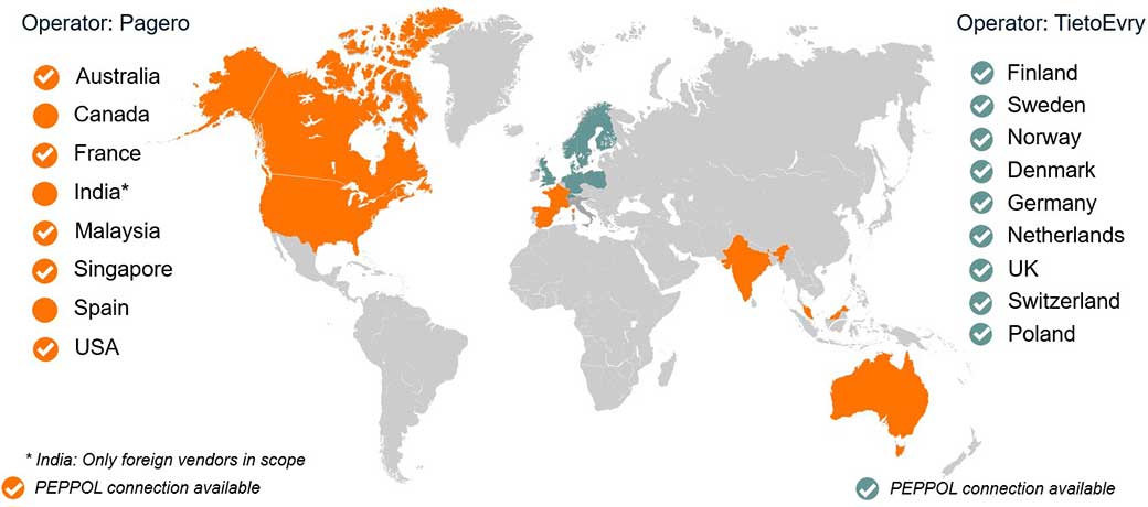 eInvoice map