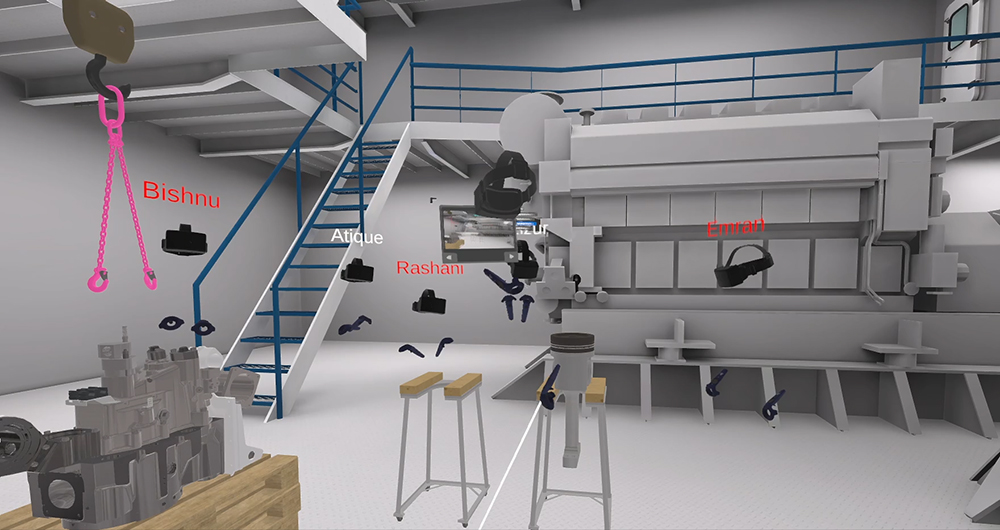 Wärtsilä Land and Sea Academy Virtual training room