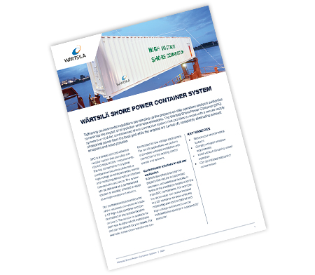 Wärtsilä Shore power container system Leaflet