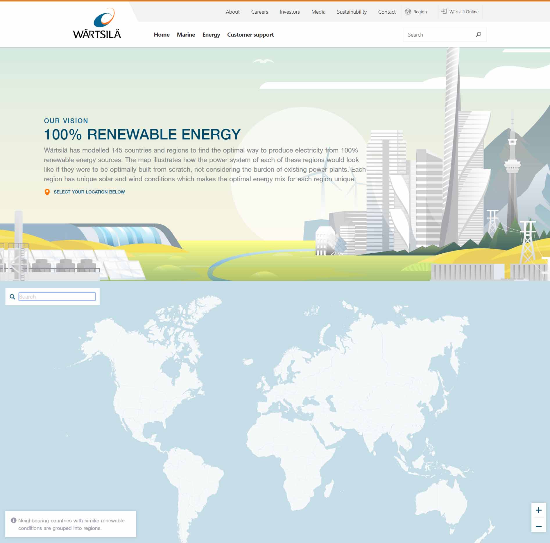 Mapped Renewable Energy Systems Across 145 Countries And Regions   Wã Rtsilã Atlas Of 100 Renewable Energy 